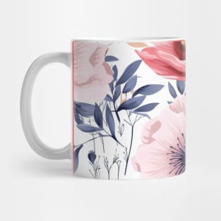 Red and White Flower Mug